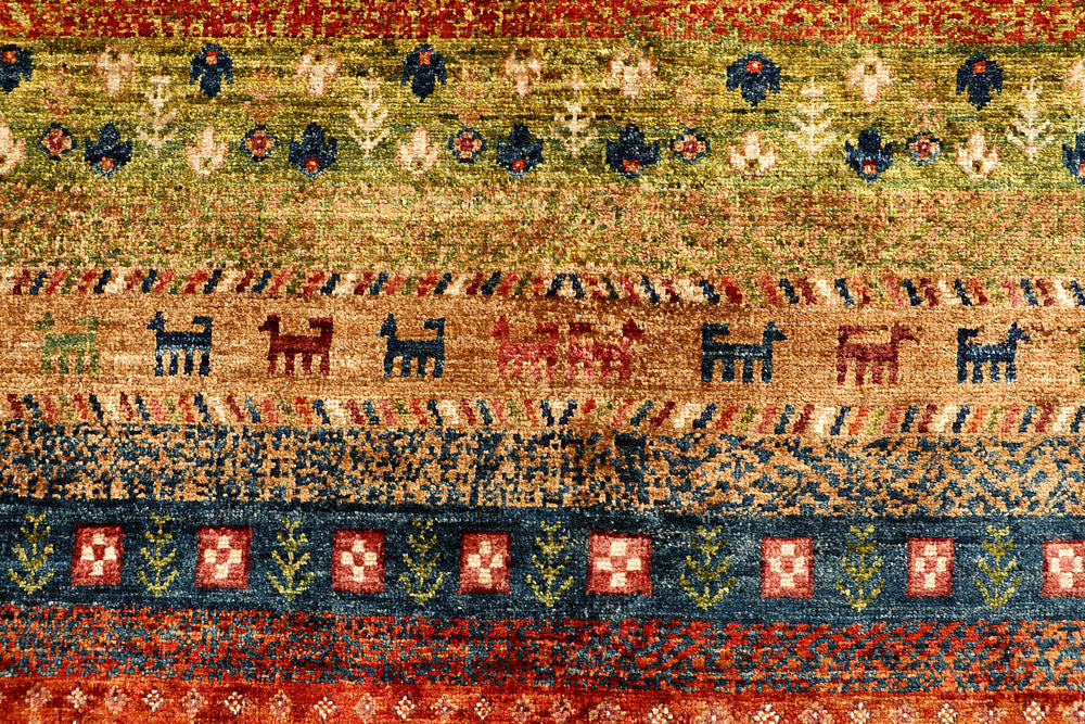 Multi Colored Kazak 6' 7 x 9' 9 - No. 67304 - ALRUG Rug Store