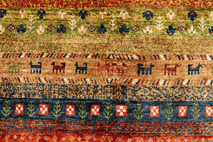 Multi Colored Kazak 6' 7 x 9' 9 - No. 67304 - ALRUG Rug Store