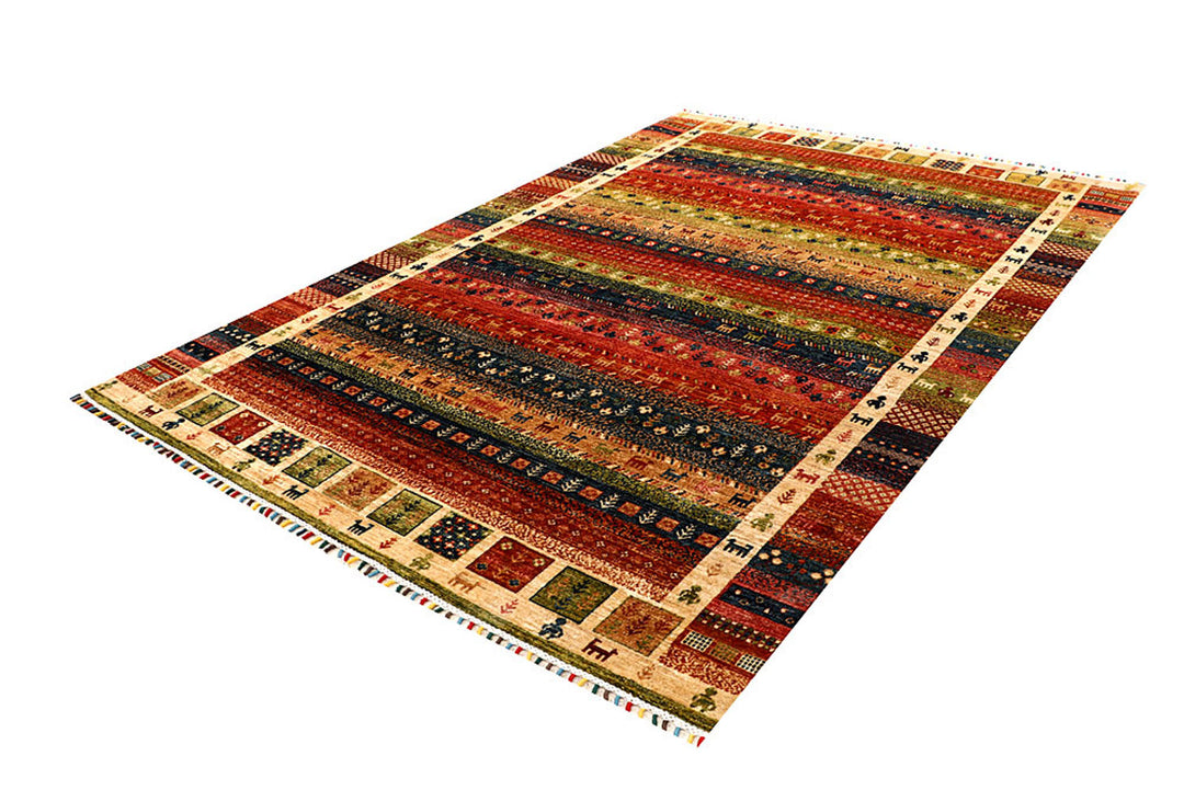 Multi Colored Kazak 6'  7" x 9'  9" - No. QA40438