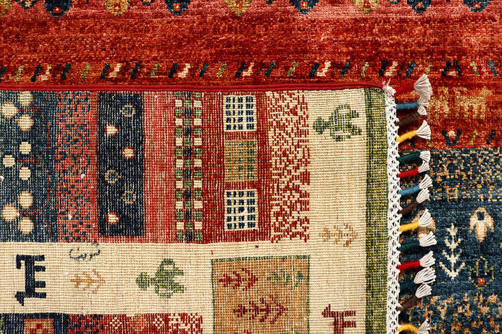 Multi Colored Kazak 6'  7" x 9'  9" - No. QA40438