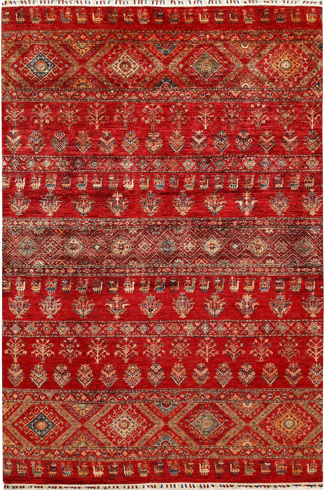 Multi Colored Kazak 6' 6 x 9' 6 - No. 67306 - ALRUG Rug Store