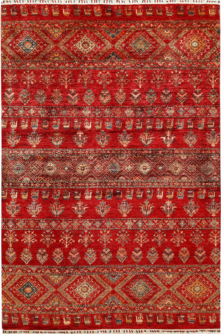 Multi Colored Kazak 6' 6 x 9' 6 - No. 67306 - ALRUG Rug Store