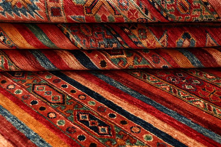 Multi Colored Kazak 5' 8 x 8' 1 - No. 67307 - ALRUG Rug Store