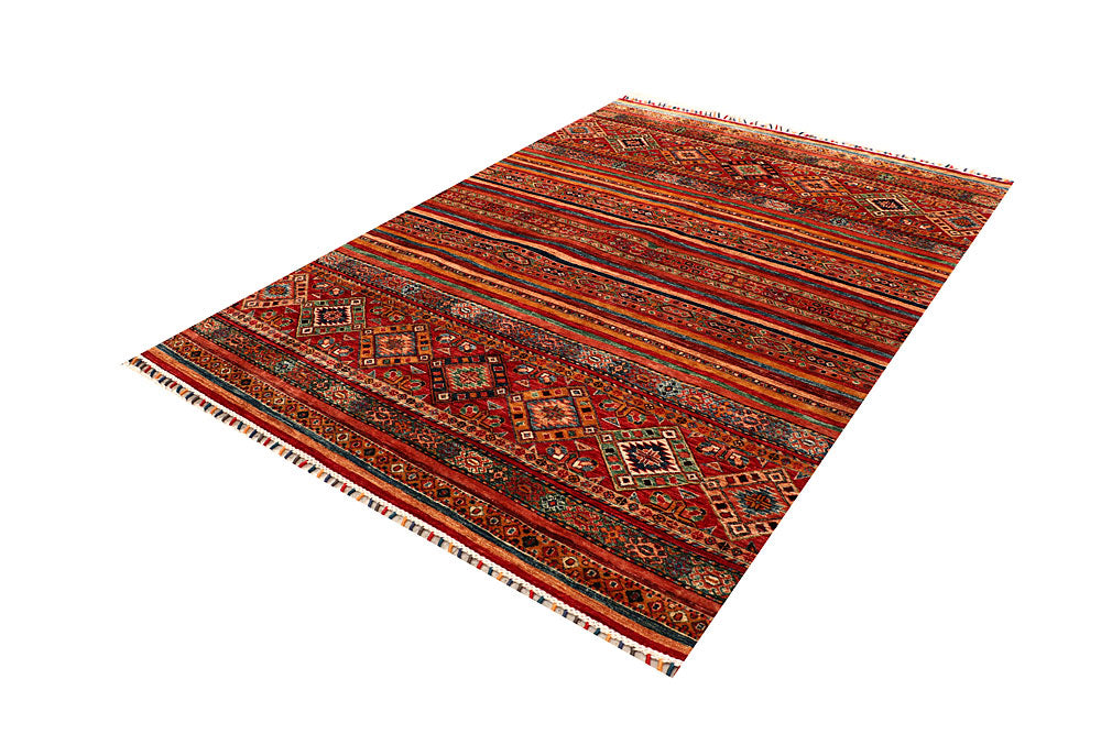 Multi Colored Kazak 5' 8 x 8' 1 - No. 67307 - ALRUG Rug Store