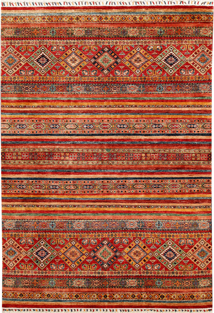 Multi Colored Kazak 5' 8 x 8' 1 - No. 67307 - ALRUG Rug Store