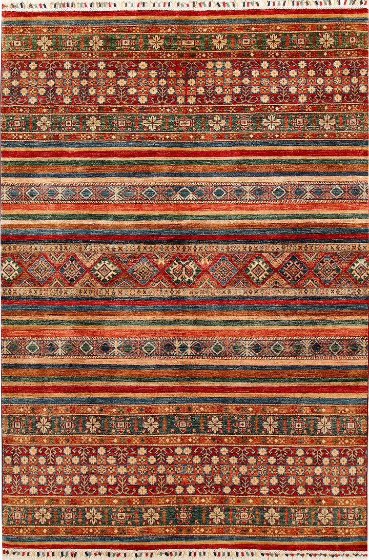 Multi Colored Kazak 5' 6 x 8' 2 - No. 67308 - ALRUG Rug Store