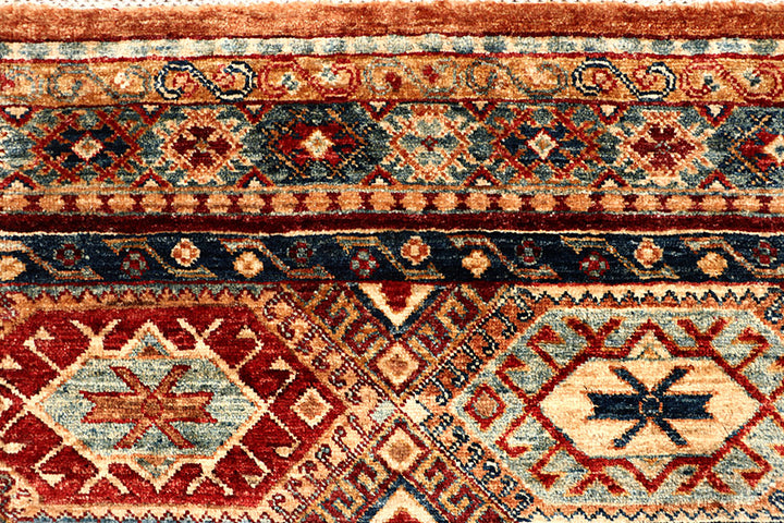 Multi Colored Kazak 6' 4 x 10' 6 - No. 67309 - ALRUG Rug Store