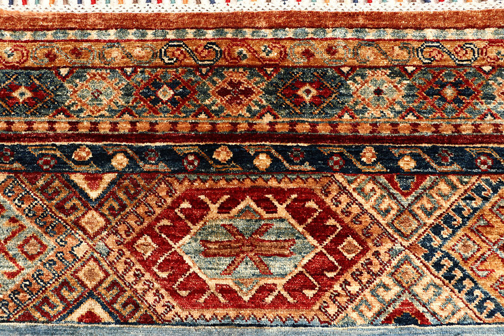 Multi Colored Kazak 6' 4 x 10' 6 - No. 67309 - ALRUG Rug Store