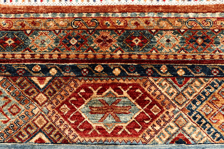Multi Colored Kazak 6' 4 x 10' 6 - No. 67309 - ALRUG Rug Store