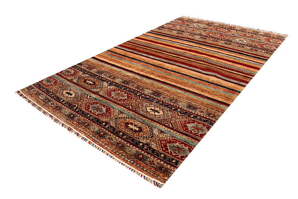 Multi Colored Kazak 6' 4 x 10' 6 - No. 67309 - ALRUG Rug Store