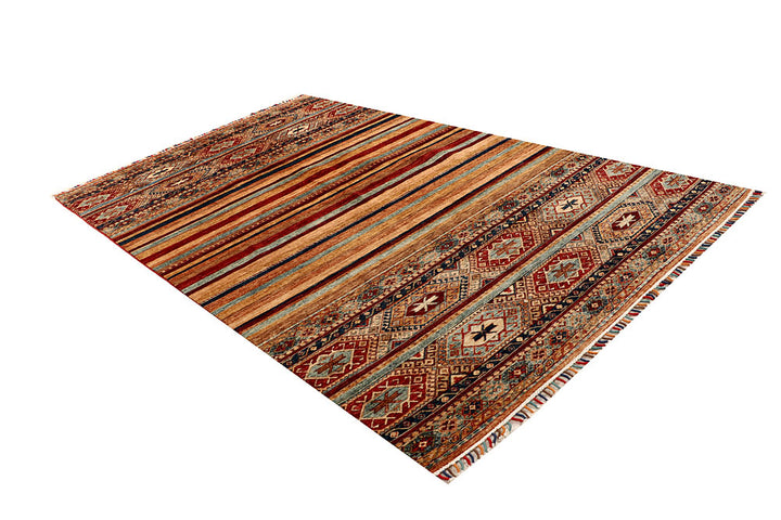 Multi Colored Kazak 6' 4 x 10' 6 - No. 67309 - ALRUG Rug Store
