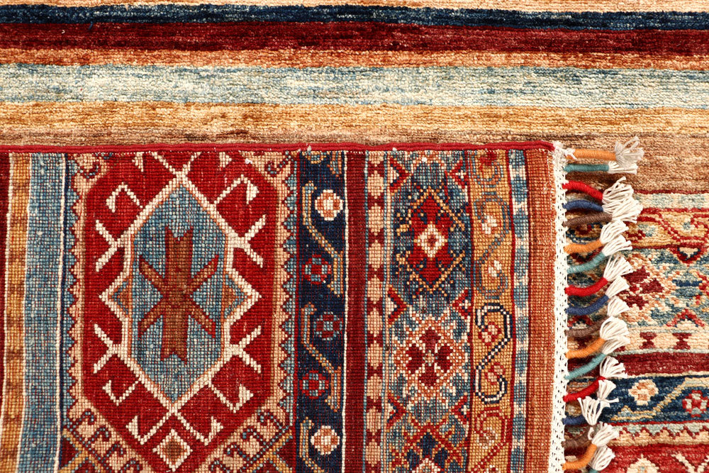 Multi Colored Kazak 6' 4 x 10' 6 - No. 67309 - ALRUG Rug Store