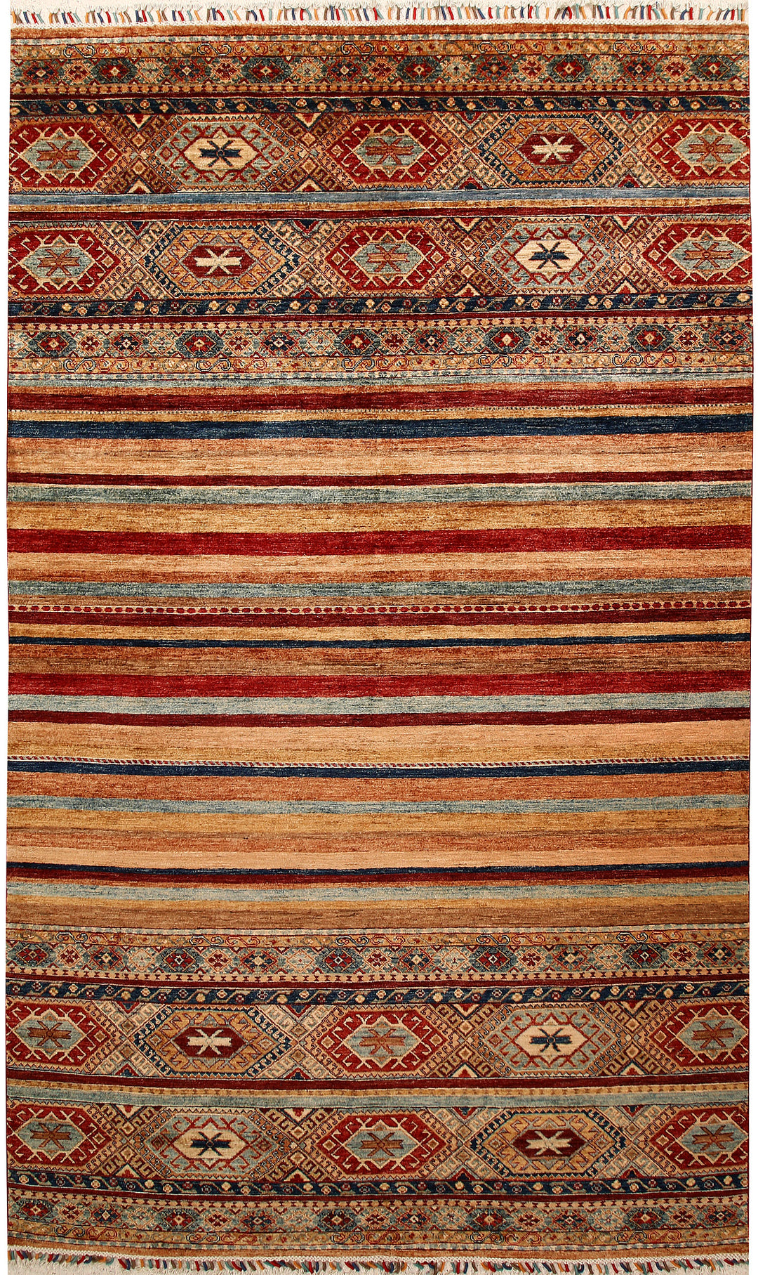 Multi Colored Kazak 6' 4 x 10' 6 - No. 67309 - ALRUG Rug Store