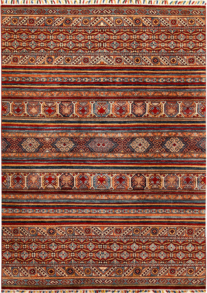 Multi Colored Kazak 5' 7 x 7' 11 - No. 67310 - ALRUG Rug Store