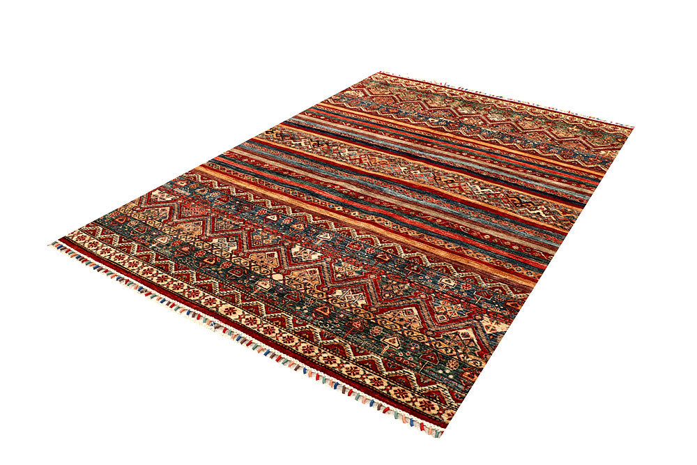 Multi Colored Kazak 5' 7 x 8' 2 - No. 67316 - ALRUG Rug Store