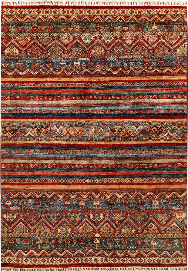 Multi Colored Kazak 5' 7 x 8' 2 - No. 67316 - ALRUG Rug Store