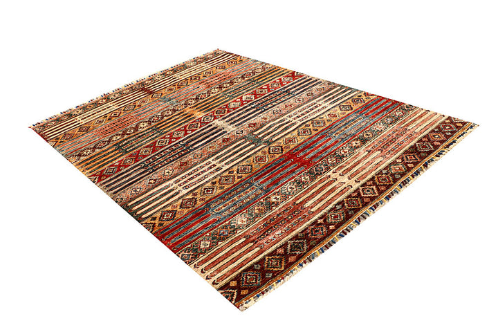 Multi Colored Kazak 5' 7 x 7' 5 - No. 67321 - ALRUG Rug Store