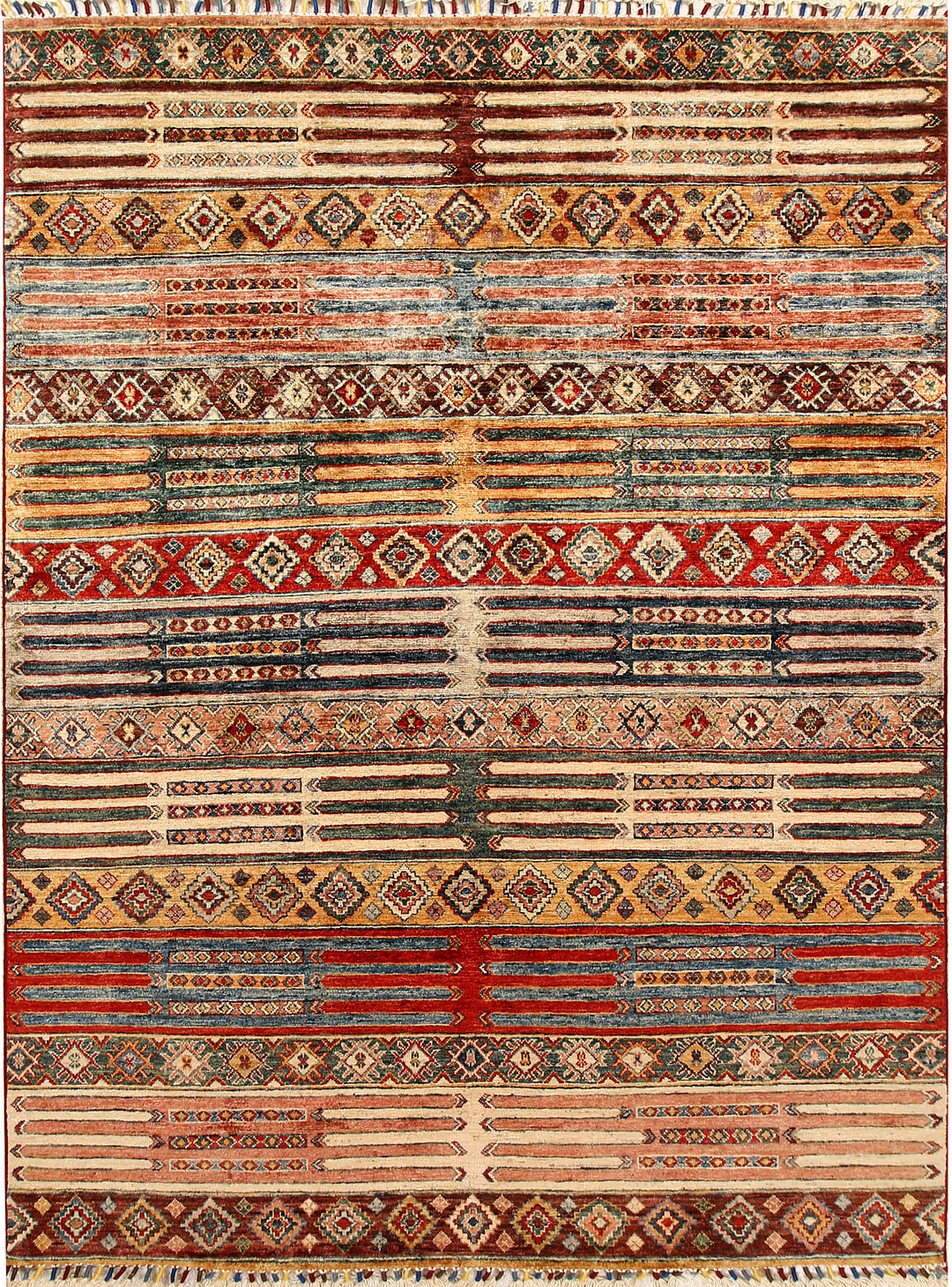 Multi Colored Kazak 5' 7 x 7' 5 - No. 67321 - ALRUG Rug Store