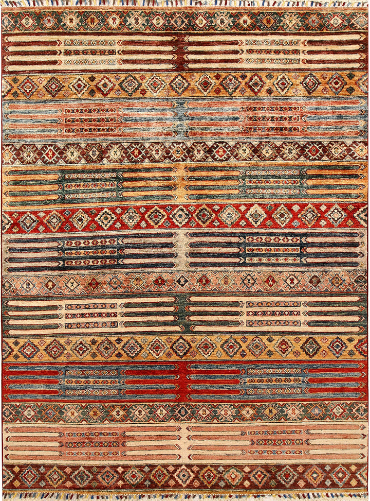 Multi Colored Kazak 5' 7 x 7' 5 - No. 67321 - ALRUG Rug Store