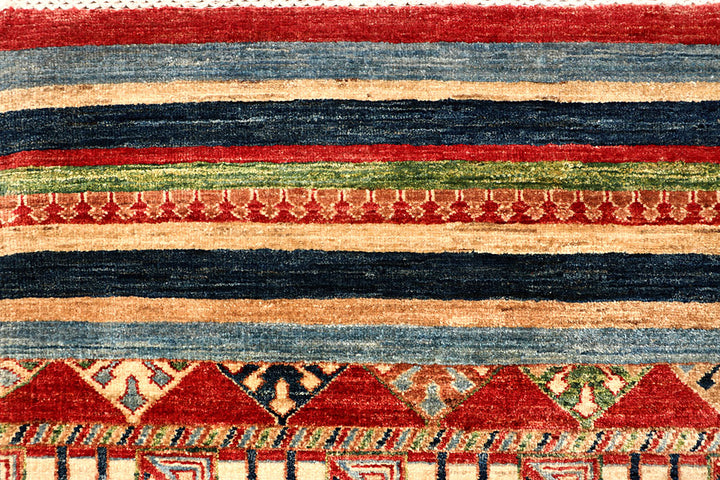 Multi Colored Kazak 6' 9 x 9' 5 - No. 67323 - ALRUG Rug Store