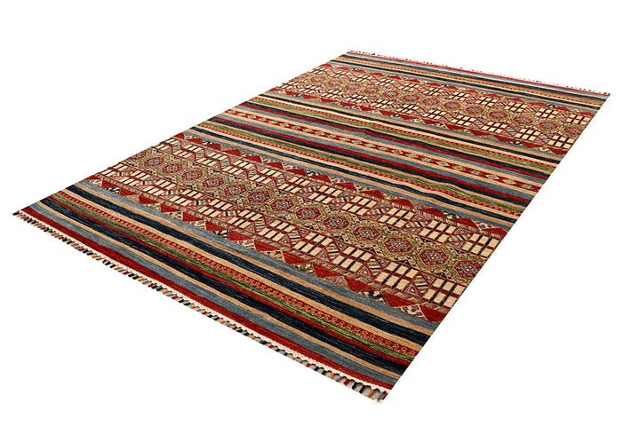 Multi Colored Kazak 6' 9 x 9' 5 - No. 67323 - ALRUG Rug Store