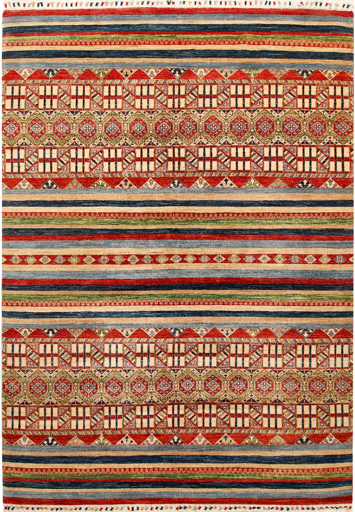 Multi Colored Kazak 6'  9" x 9'  5" - No. QA98809