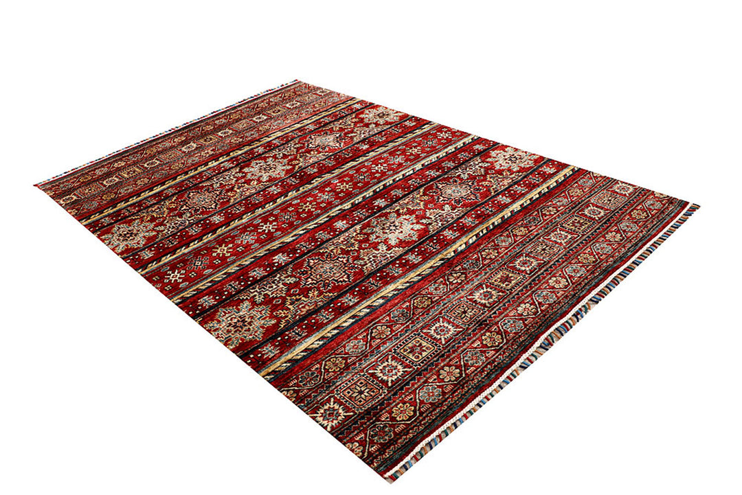 Multi Colored Kazak 5'  4" x 7'  8" - No. QA71480