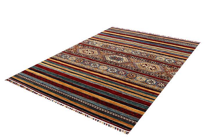 Multi Colored Kazak 5' 7 x 7' 9 - No. 67332 - ALRUG Rug Store