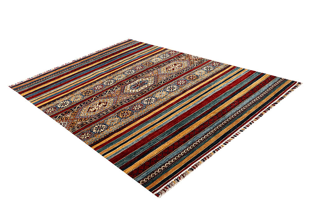 Multi Colored Kazak 5' 7 x 7' 9 - No. 67332 - ALRUG Rug Store