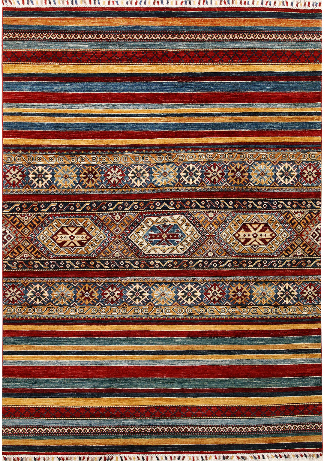 Multi Colored Kazak 5' 7 x 7' 9 - No. 67332 - ALRUG Rug Store