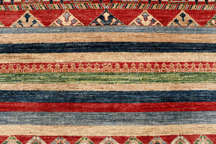 Multi Colored Kazak 6' 8 x 10' 1 - No. 67334 - ALRUG Rug Store