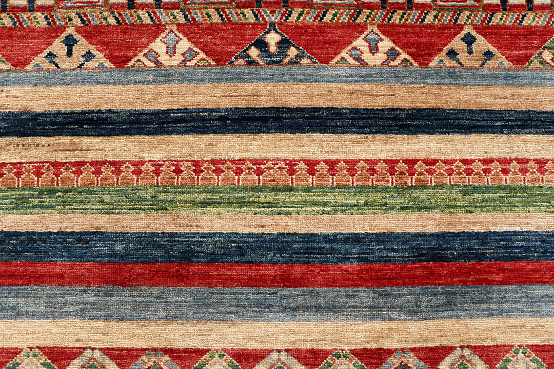 Multi Colored Kazak 6'  8" x 10'  1" - No. QA56812