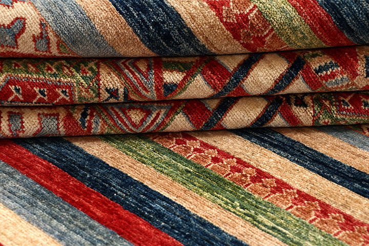 Multi Colored Kazak 6'  8" x 10'  1" - No. QA56812