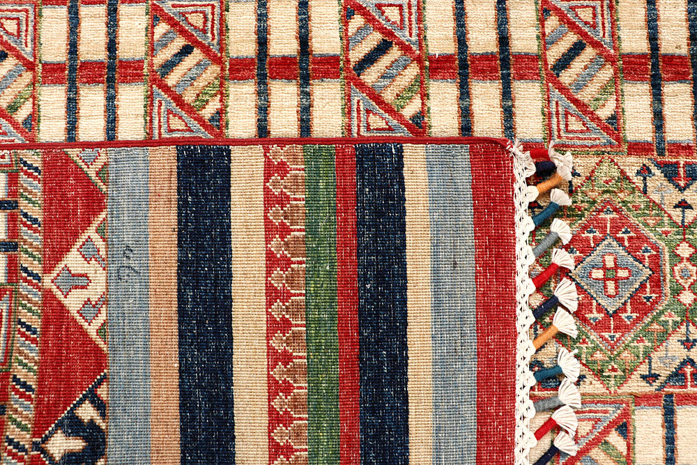 Multi Colored Kazak 6' 8 x 10' 1 - No. 67334 - ALRUG Rug Store