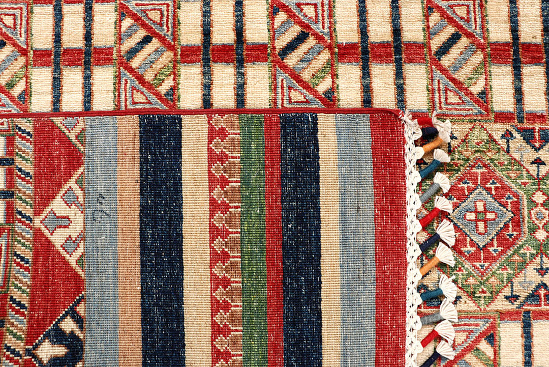 Multi Colored Kazak 6'  8" x 10'  1" - No. QA56812