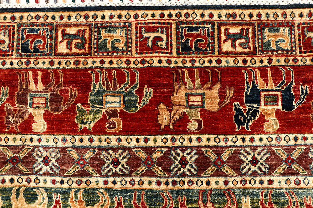 Multi Colored Kazak 6' 8 x 9' 7 - No. 67336 - ALRUG Rug Store