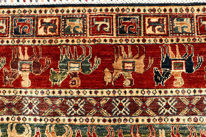 Multi Colored Kazak 6'  8" x 9'  7" - No. QA81611