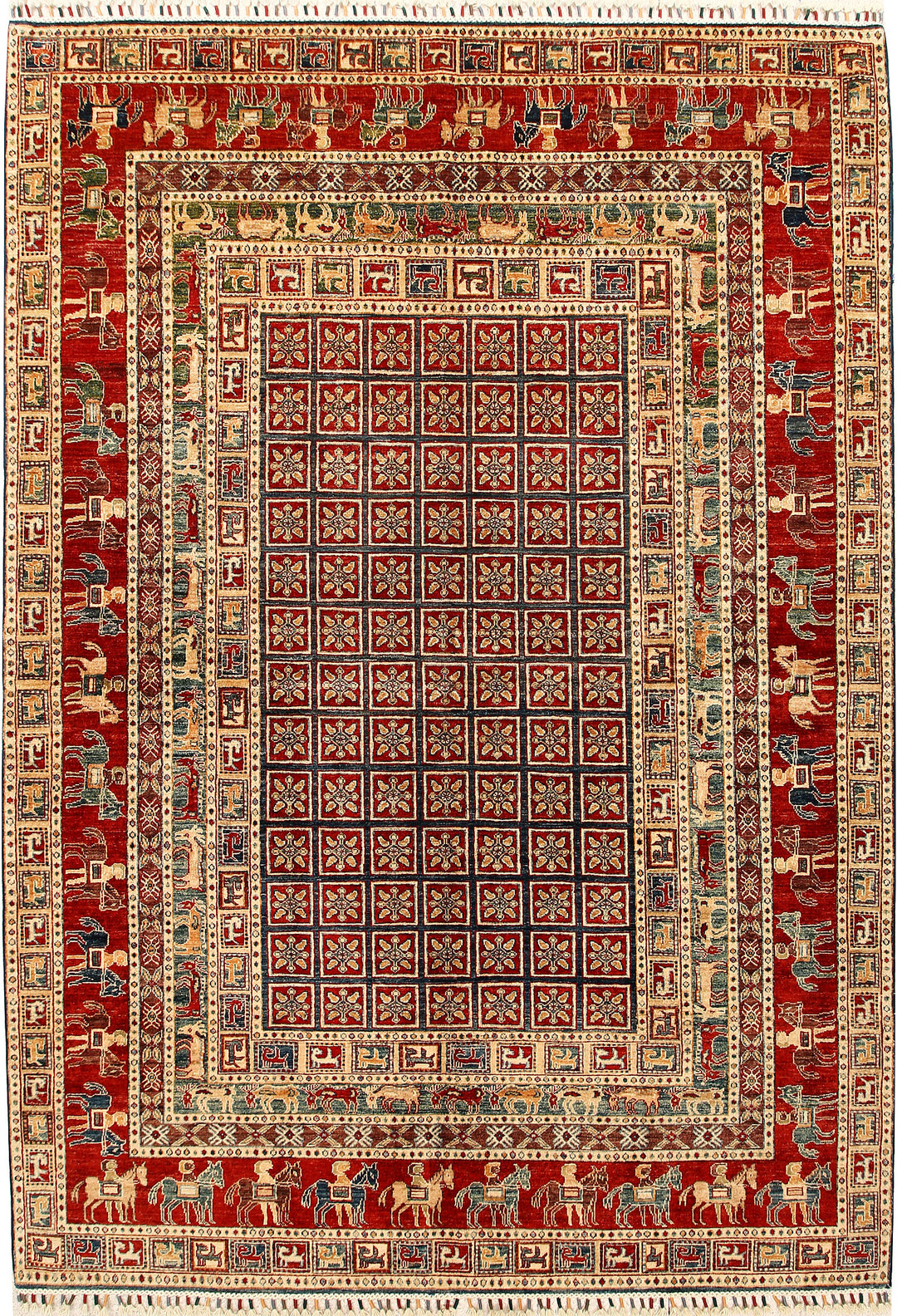 Multi Colored Kazak 6' 8 x 9' 7 - No. 67336 - ALRUG Rug Store