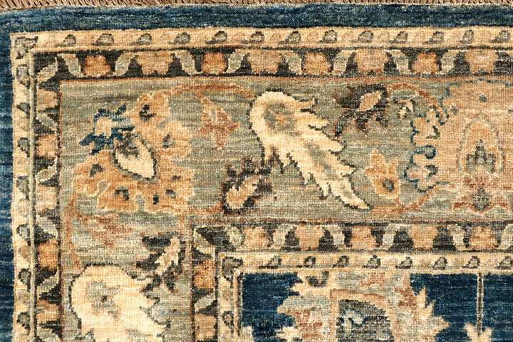 Steel Blue Oushak 4' x 16' 5 - No. 67364 - ALRUG Rug Store