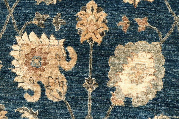 Steel Blue Oushak 4' x 16' 5 - No. 67364 - ALRUG Rug Store