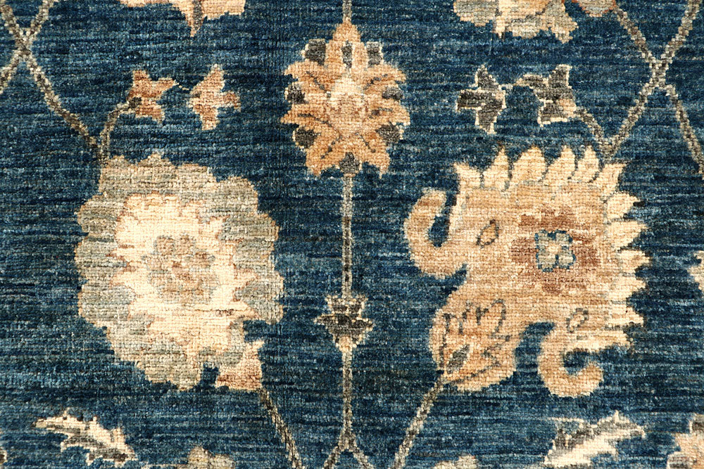 Steel Blue Oushak 4' 3 x 16' 6 - No. 67365 - ALRUG Rug Store