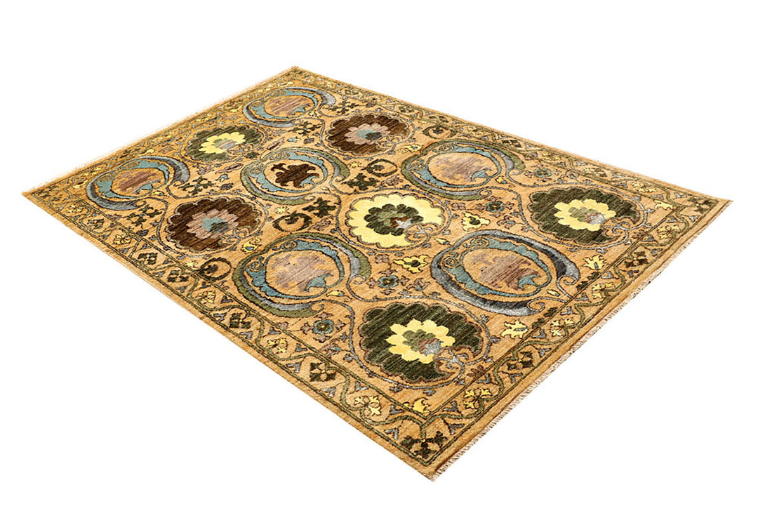 Multi Colored Ikat 4'  1" x 6'  4" - No. QA56508