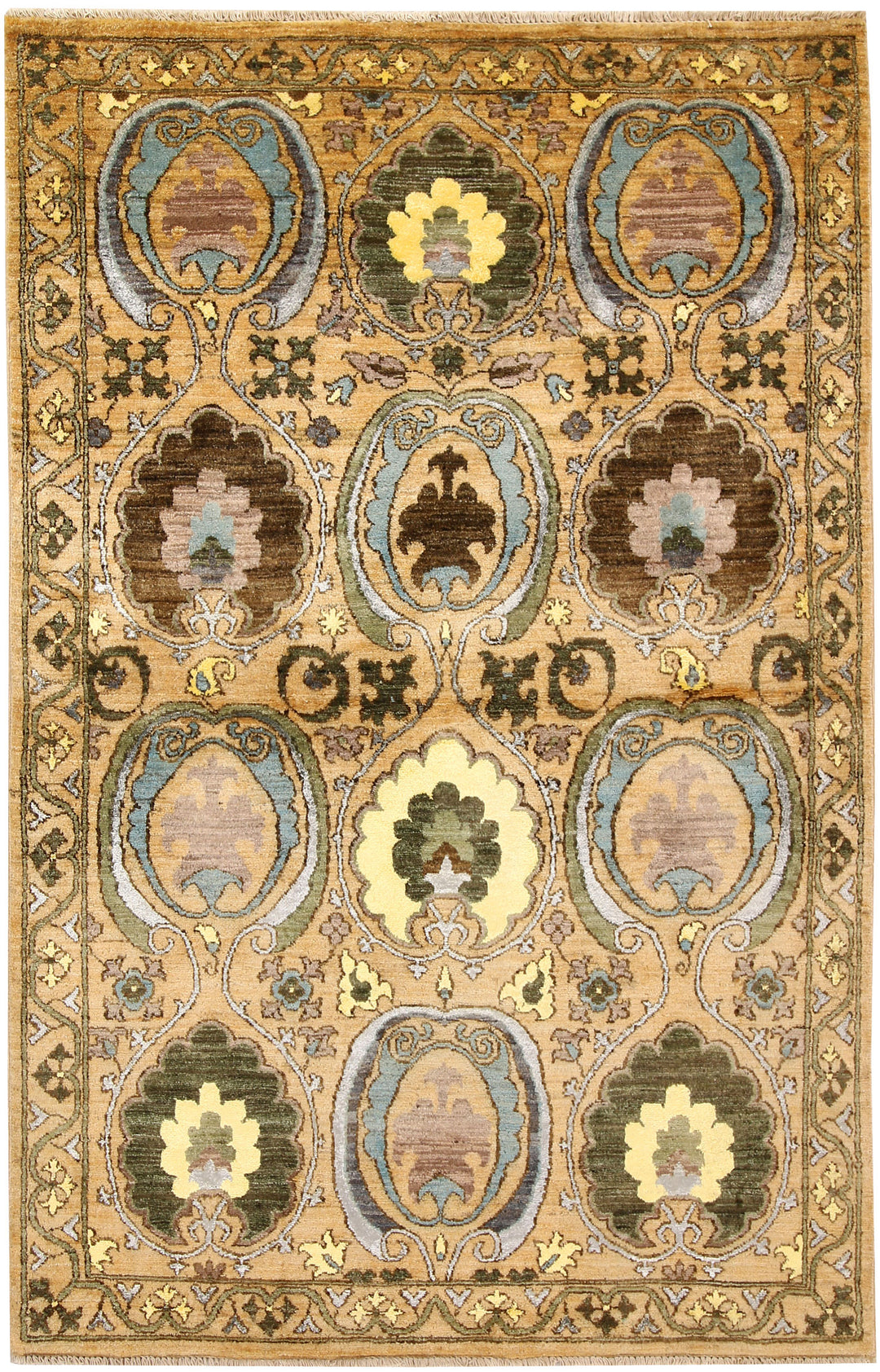 Multi Colored Ikat 4' 1 x 6' 4 - No. 67366 - ALRUG Rug Store