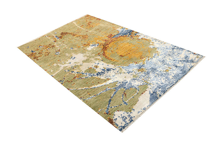 Multi Colored Abstract 3'  11" x 6'  5" - No. QA86204