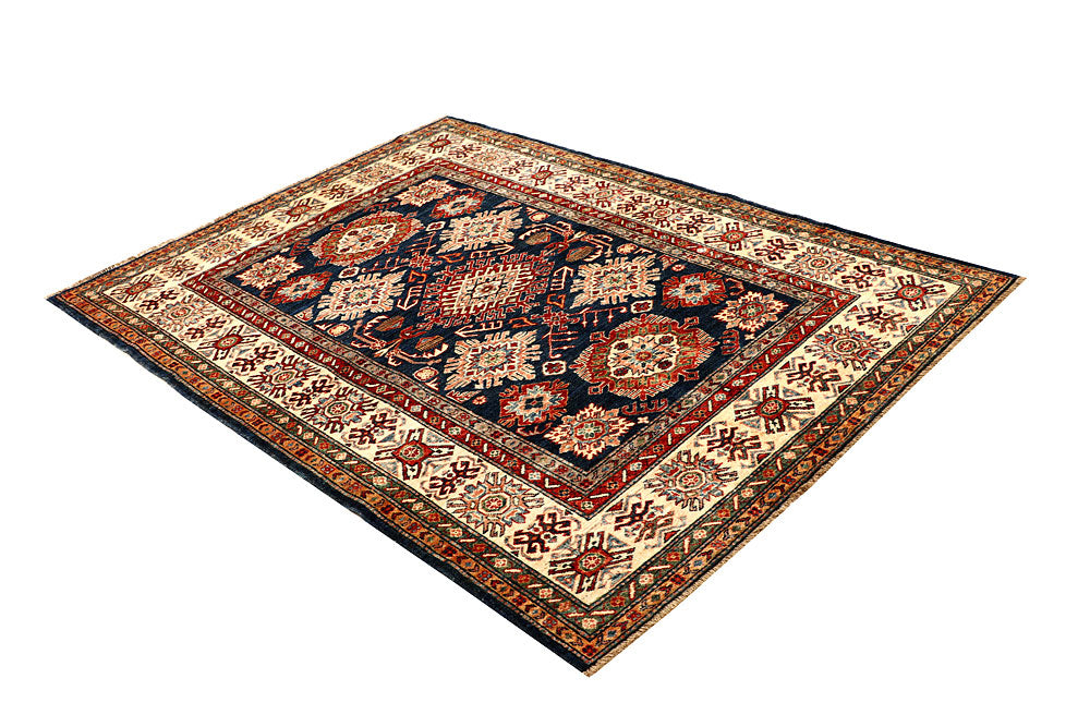 Dark Blue Kazak 4' 11 x 6' 8 - No. 67369 - ALRUG Rug Store