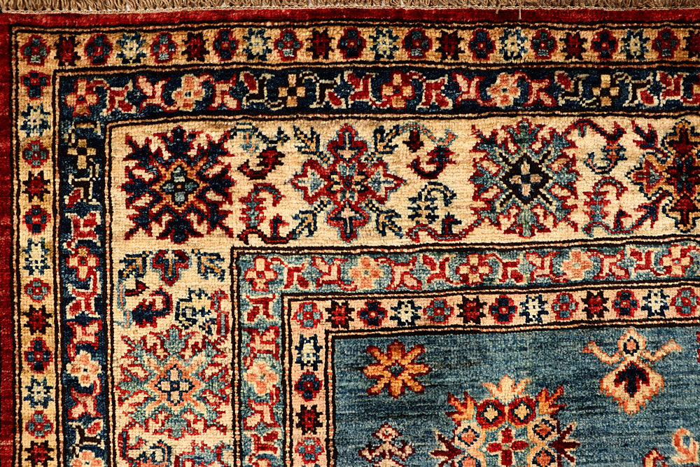 Light Slate Grey Kazak 5' 7 x 8' - No. 67373 - ALRUG Rug Store