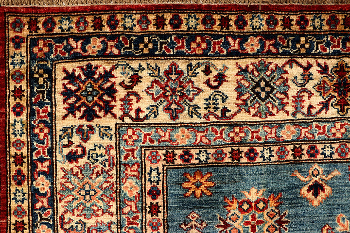 Light Slate Grey Kazak 5' 7 x 8' - No. 67373 - ALRUG Rug Store