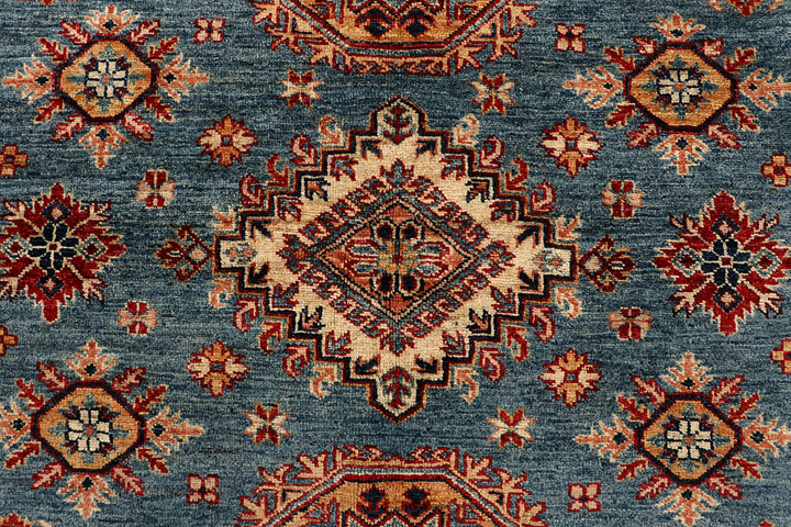Light Slate Grey Kazak 5' 7 x 8' - No. 67373 - ALRUG Rug Store