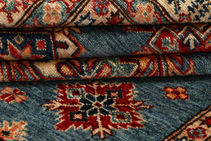 Light Slate Grey Kazak 5' 7 x 8' - No. 67373 - ALRUG Rug Store