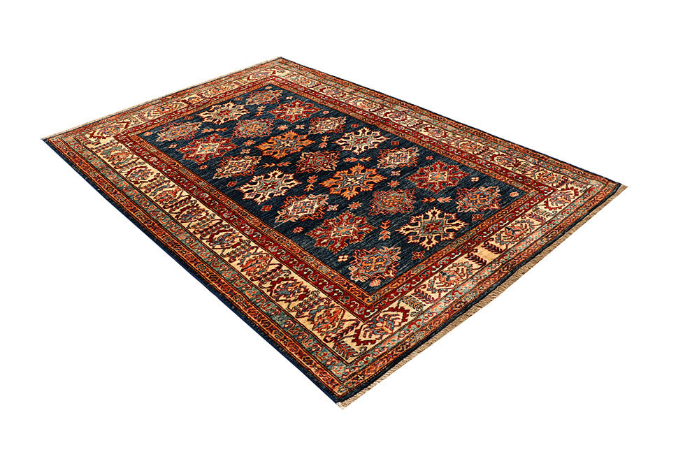 Dark Blue Kazak 4' 10 x 7' 1 - No. 67374 - ALRUG Rug Store